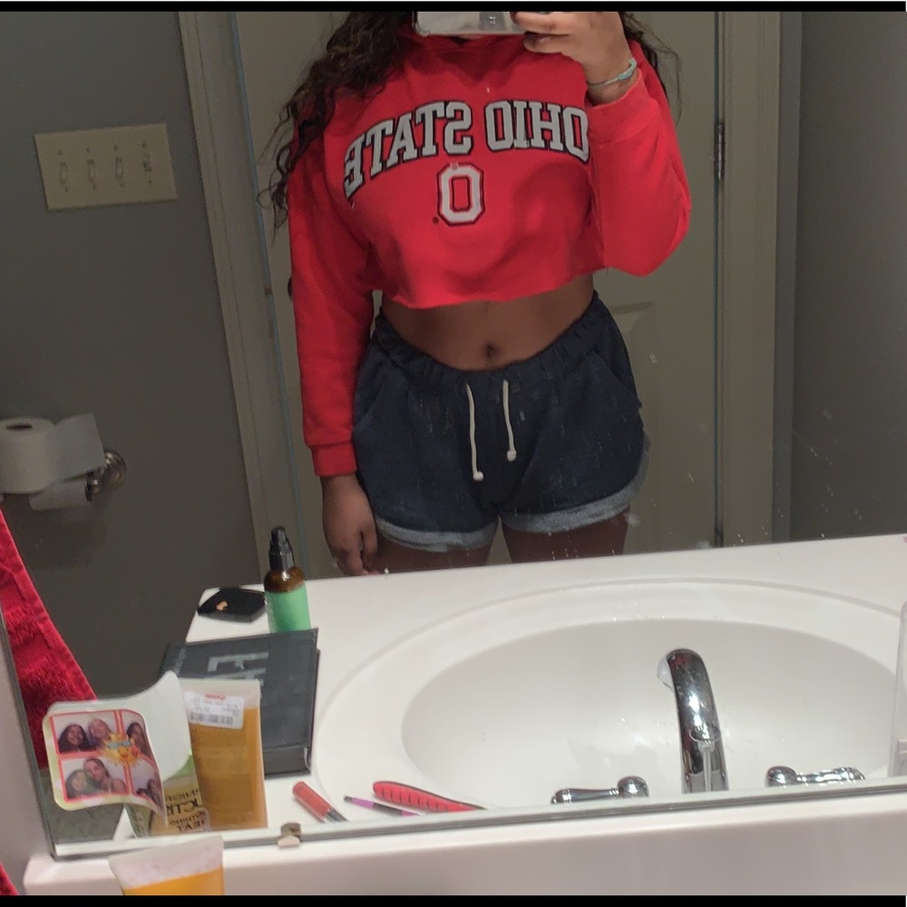Ohio State cropped sweatshirt